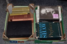 Two box's containing various Bernard Shaw books, to include The Complete Plays of Bernard Shaw ect.
