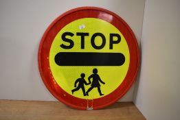 A part School Childrens Crossing lollipop traffic STOP sign, w46cm