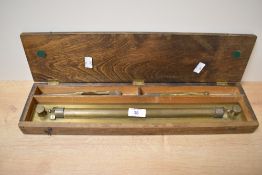 A Parallel rolling brass navigator rule in fitted laminate case with parts, Patt no. '160100',