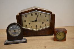 An early 20th century Kienzle 8-day mantel clock, model number 116521, key present, h19cm, sold