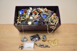 A large assortment of costume jewellery, including statement pieces, neck chains, earrings and paste