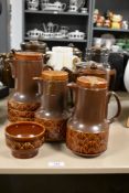 A set of three Beswick pottery ware coffee pots, largest h22.5cm, sold together with various other