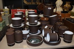 A Hornsea Pottery 'Contrast' part dinner/tea service comprising fifty one pieces approximately.