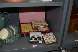 A cased Chinese resisn and bamboo Mah-Jong set, sold along with two quantities of Chinese chess