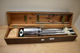 A Casella (London) clockwork aspirated psychrometer Mk3, used to measure humidity, serial number