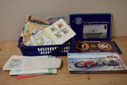 A box containing various stamps, to include Christmas stamp issues, Jersey, Isle of man ect