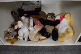 Mixed vintage Teddy Bears and Dolls, Wendy Boston Panda with label, height 42cm, Whitegate's