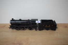 A Bassett-Lowke 0 gauge tin plate and clockwork 0-6-0 LNER J39 Loco & Tender 1448 in black