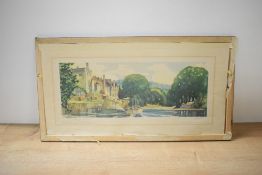 A Carriage Coloured Print, after S.Agnew Mercer F.R.S.A, Archbishop's Palace, Bishopthorpe, York,