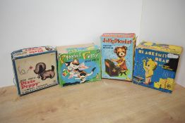 Four Japanese Battery Operated Toys, AHI Toys Jolly Pianist, TM Playful Pussy, San Shin Pixie