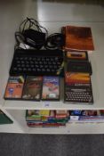 A Sinclair ZX Spectrum 48K, serial number 001-504006 with power supply and Cassettes, Horace & The