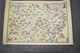 A E Taylor, Pratt's High Test Plan of the Eastern Counties and Midlands, 76cm x 51cm, rolled in