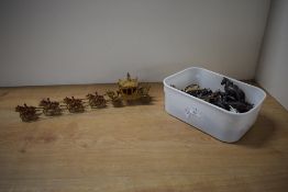 Lead Toys, John Hill & Co Coronation Carriage with8 horses, Cresent, Britains and similar Guards,