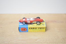 A Corgi Toys Die-cast, 154 Ferrari Formula 1 Grand Prix Racing Car, red no 36, in complete card box,