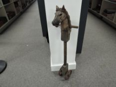 A Reproduction wooden Hobby Horse, height 95cm