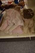 Two modern bisque headed Dolls, Boots Turner Design Sugar Britches and the other marked Angel