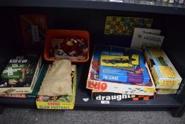 Vintage Games and Toys, Merit Blow Football, Spears Car Capers and Scabble, Vic-Toy Mastermind,