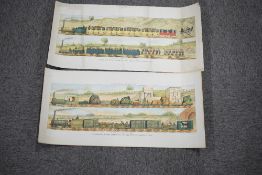 A pair of Carriage style Prints after J Shaw, Liverpool, Travelling on the Liverpool and