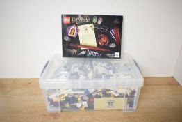 A Lego 76391 Set, Harry Potter Wizarding World, Hogwarts Icons, been made up and in plastic