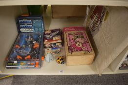 Mixed Toys, modern Star Force battery operated table top Pin Ball, Sindy's Own Wardrobe in