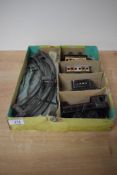 A Bing Pre-War tin plate and clockwork train set, 0-4-0 Loco & Tender LNWR 2663, two carriages and