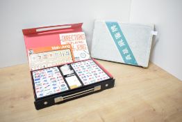 A Dragon Mah-Jong Set in original case with outer card box