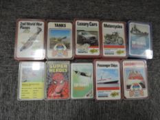 Mixed Toys and Games, Top Trumps x 10, Airfix Through the Ages Jig-Saw, modern Robot, Marvel