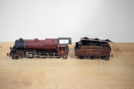 A Bachmann Brassworks 0 Gauge LMS 2-6-0 Loco & Tender, 13000 in traditional burgundy livery,