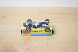 A Corgi Toys Die-cast, 156 Cooper Maserati F/1, blue no 7, in complete card box, very little use
