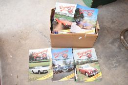 A large selection of vintage MG car magazines