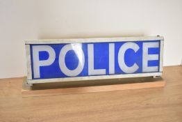 A light up Police sign
