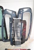 A Morris Minor front grill and panels