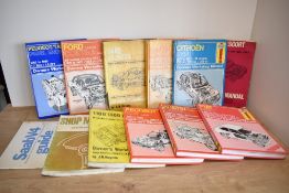 A selection of workshop manuals mainly Hayes circa 70's & 80's