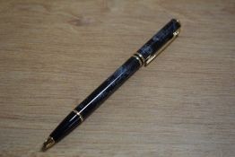 A Waterman Laureat ballpoint pen in Grey Laque (clip damaged)