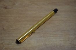 A Parker Rialto converter fill fountain pen in Corinth Gold Plated