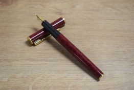 A Waterman Preface cartridge converter fill fountain pen in Red Laque having Waterman France M nib