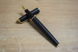 A Waterman Hemisphere cartridge converter fill fountain pen in Matte Black having a Waterman Paris M