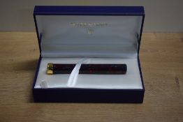 A boxed Waterman Lady Agathe cartridge fill (short cartridge only) in Blue and Violet Marble with