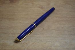 A Waterman Hemisphere rollerball pen in Blue Laque
