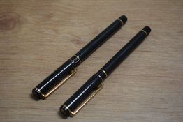 Two Waterman Centurion cartridge fill fountain pens in Grey Laque