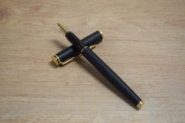 A Waterman Maestro cartridge converter fountain pen in Matte Black having Waterman France M nib
