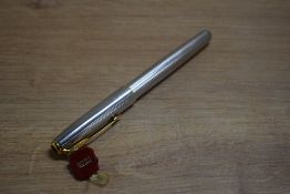 A Parker Sonnet rollerball pen in Plaque Argent (Silver Plated)