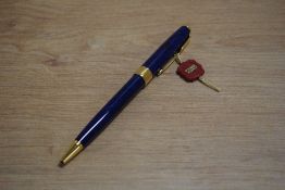A Parker Sonnet ballpoint pen in Laque Blue