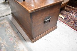 A 19th Century stained frame blanket box, dimensions approx. W97 D49 H49cm