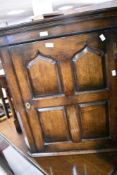 A Titchmarsh and Goodwin or similar nice quality reproduction corner wall cupboard, height approx.
