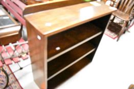 An early 20th Century mahogany low bookshelf, width approx. 85cm