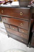 A Stag multi drawer bedroom chest , dimensions approx. H113 W82 D47cm