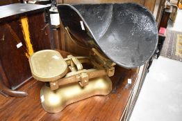A vintage grocers or similar scales (no weights)
