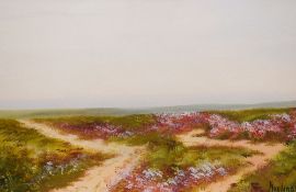 Morland (British 20th century) watercolour and body colour, a pair of Dartmoor scenes 'Leather Tor