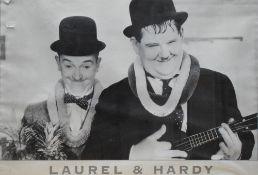 Artist unknown, monochrome print of Laurel & Hardy, a promotional image for their 1933 film 'Sons of